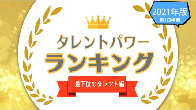 タレントパワーランキング最下位