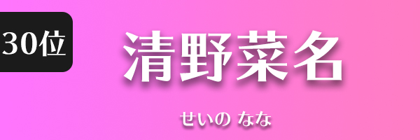 清野菜名