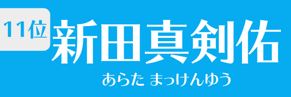 11位：新田真剣佑