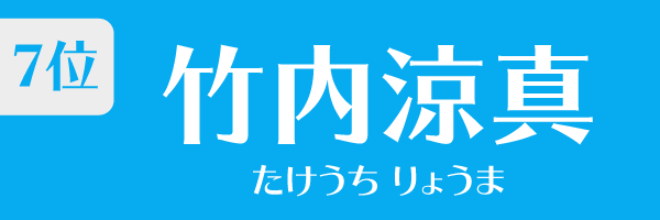 7位：竹内涼真