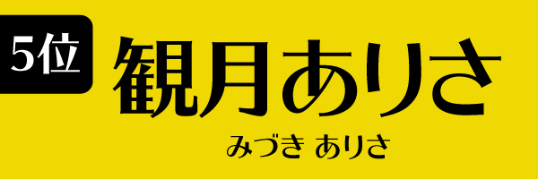 5位：観月ありさ