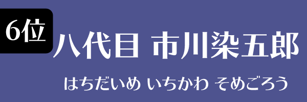 6位 市川染五郎