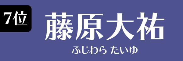 7位 藤原大祐