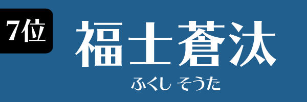 7位 福士蒼汰