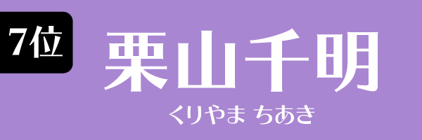 7位：栗山千明