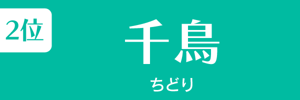 第2位　千鳥