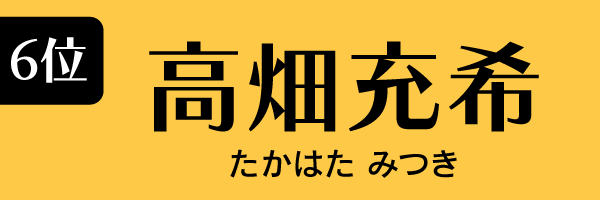 6位：高畑充希