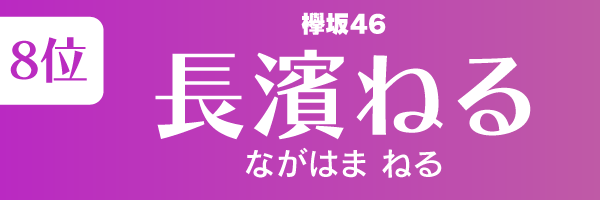 坂道グループの歴代人気メンバーランキング第8位：長濱ねる（欅坂46）