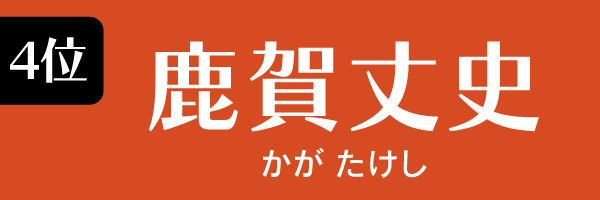 4位：鹿賀丈史
