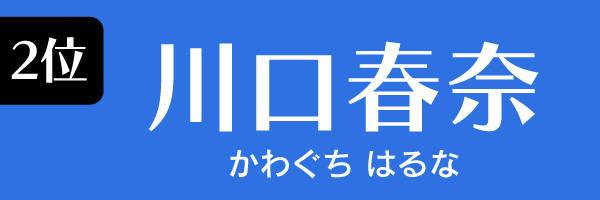 2位：川口春奈
