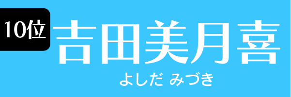 女優10位　吉田美月喜　　　よしだ みづき