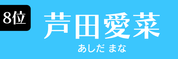 女優8位　芦田愛菜　　　　あしだ まな