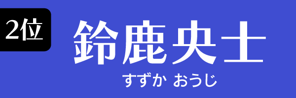 2位：鈴鹿央士