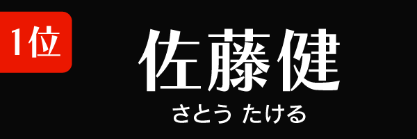 1位：佐藤健