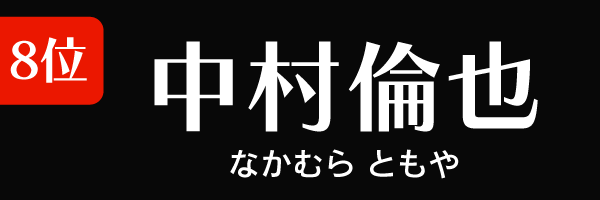 8位：中村倫也
