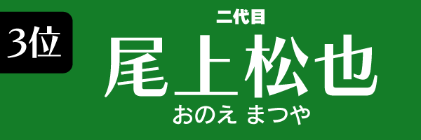 3位：尾上松也