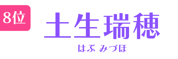 8位　土生瑞穂 はぶ みずほ