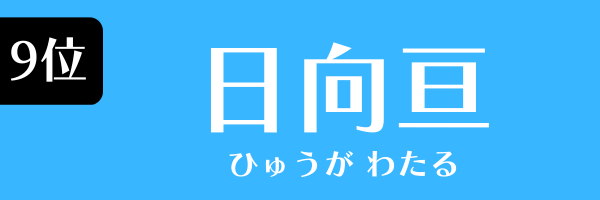 第9位 日向亘 ひゅうがわたる