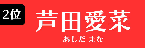 2位：芦田愛菜