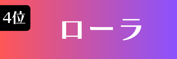 4位：ローラ