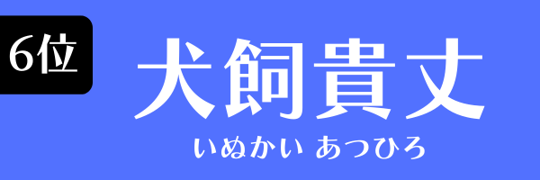 6位：犬飼貴丈