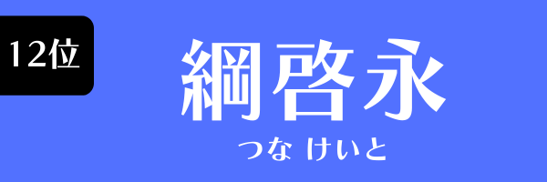 12位：綱啓永