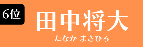 6位：田中将大