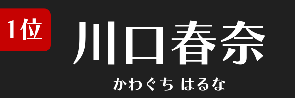 1位：川口春奈