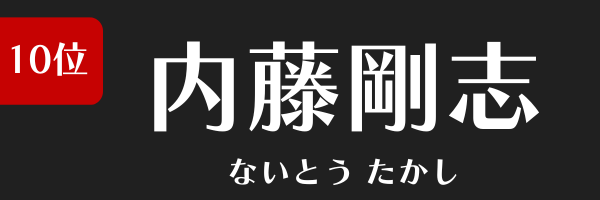 10位：内藤剛志