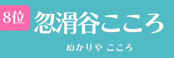8位：忽滑谷こころ