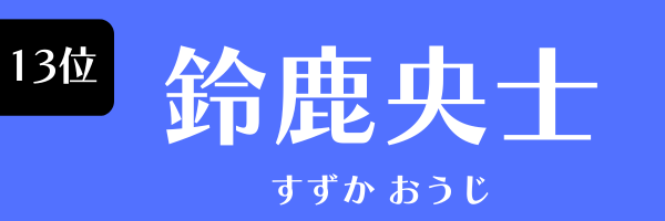 第13位 鈴鹿央士 すずか おうじ