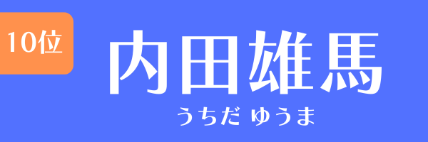 10位：内田雄馬