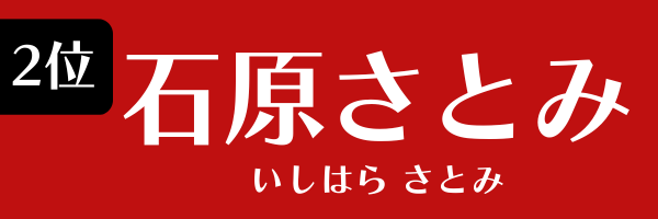 2位：石原さとみ