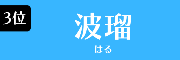 3位　波瑠 はる
