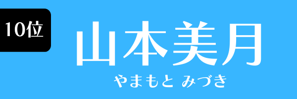 10位　山本美月 やまもと みづき