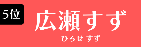 5位：広瀬すず