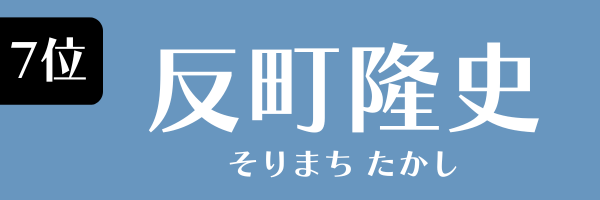 7位：反町隆史