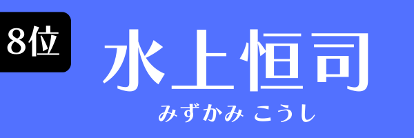 8位：水上恒司