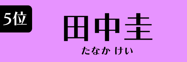 5位　田中圭