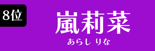第8位　嵐莉菜 あらし りな