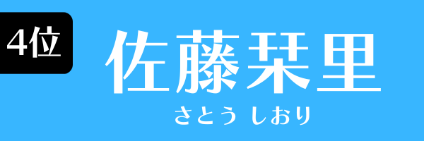 4位：佐藤栞里