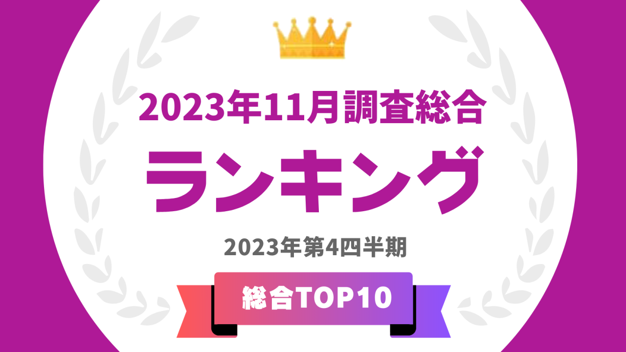 タレントパワーランキング2023年11月度調査（第4四半期）の総合トップ10