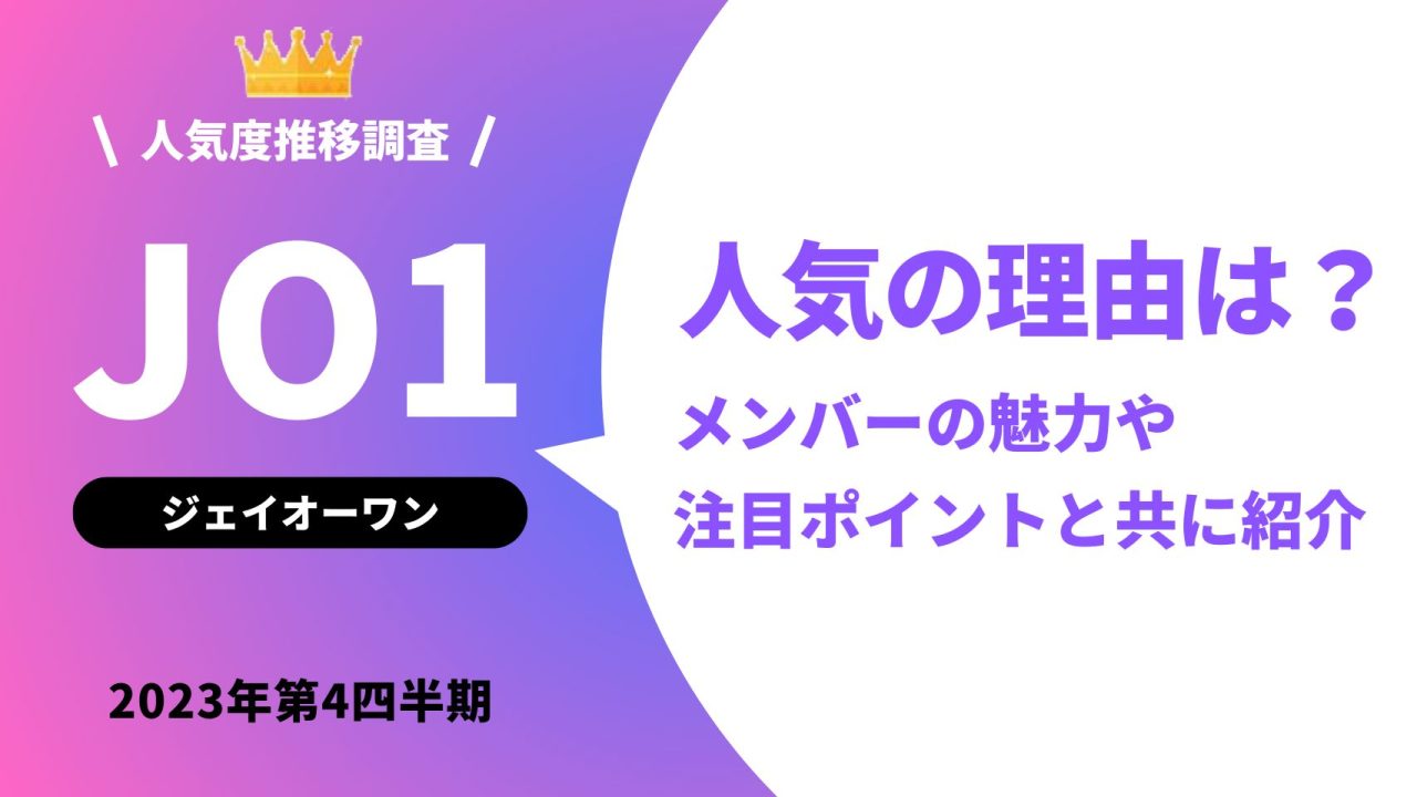 JO1の人気度推移を調査